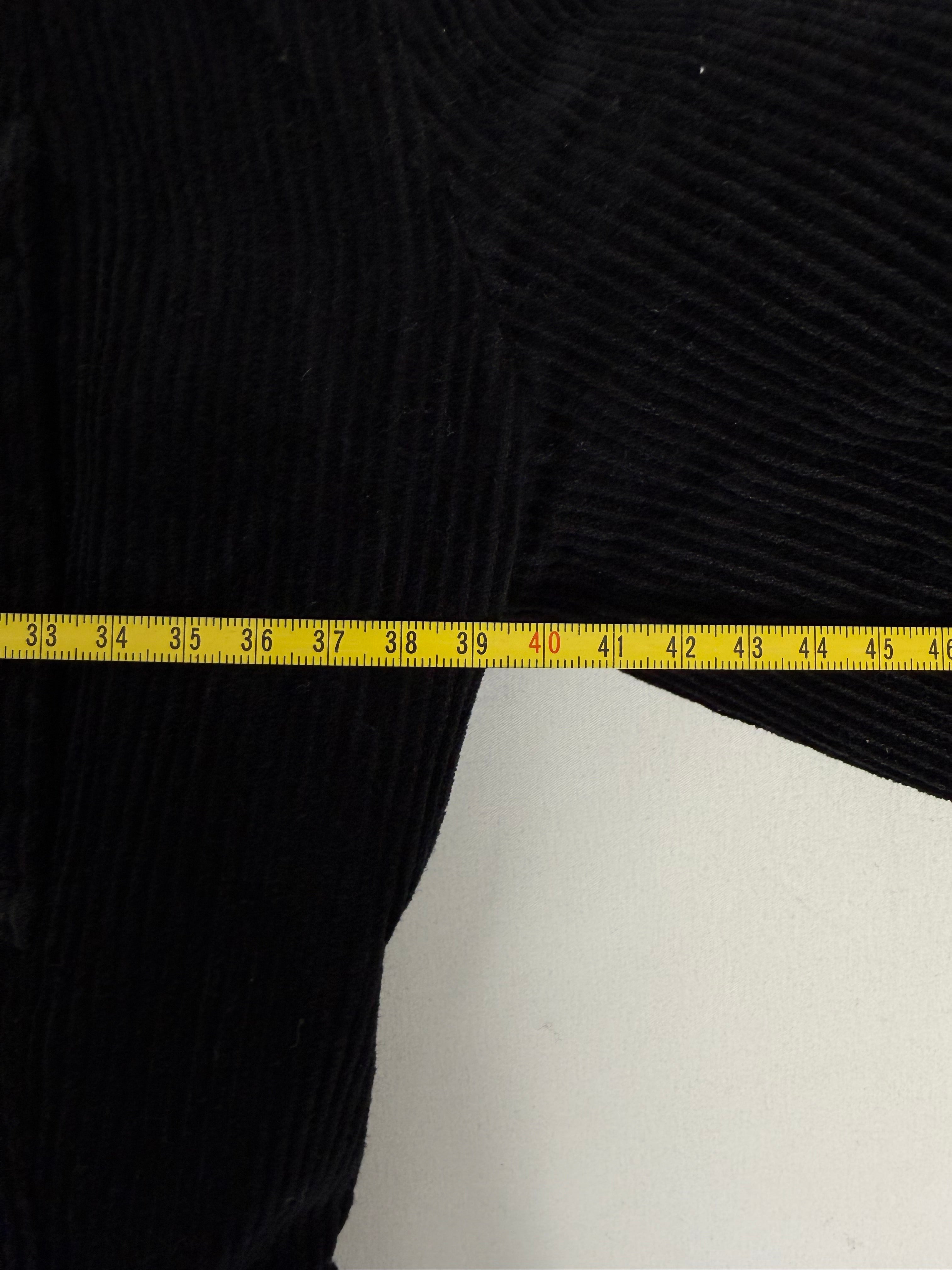 Trench-coat en velours côtelé noir (S)