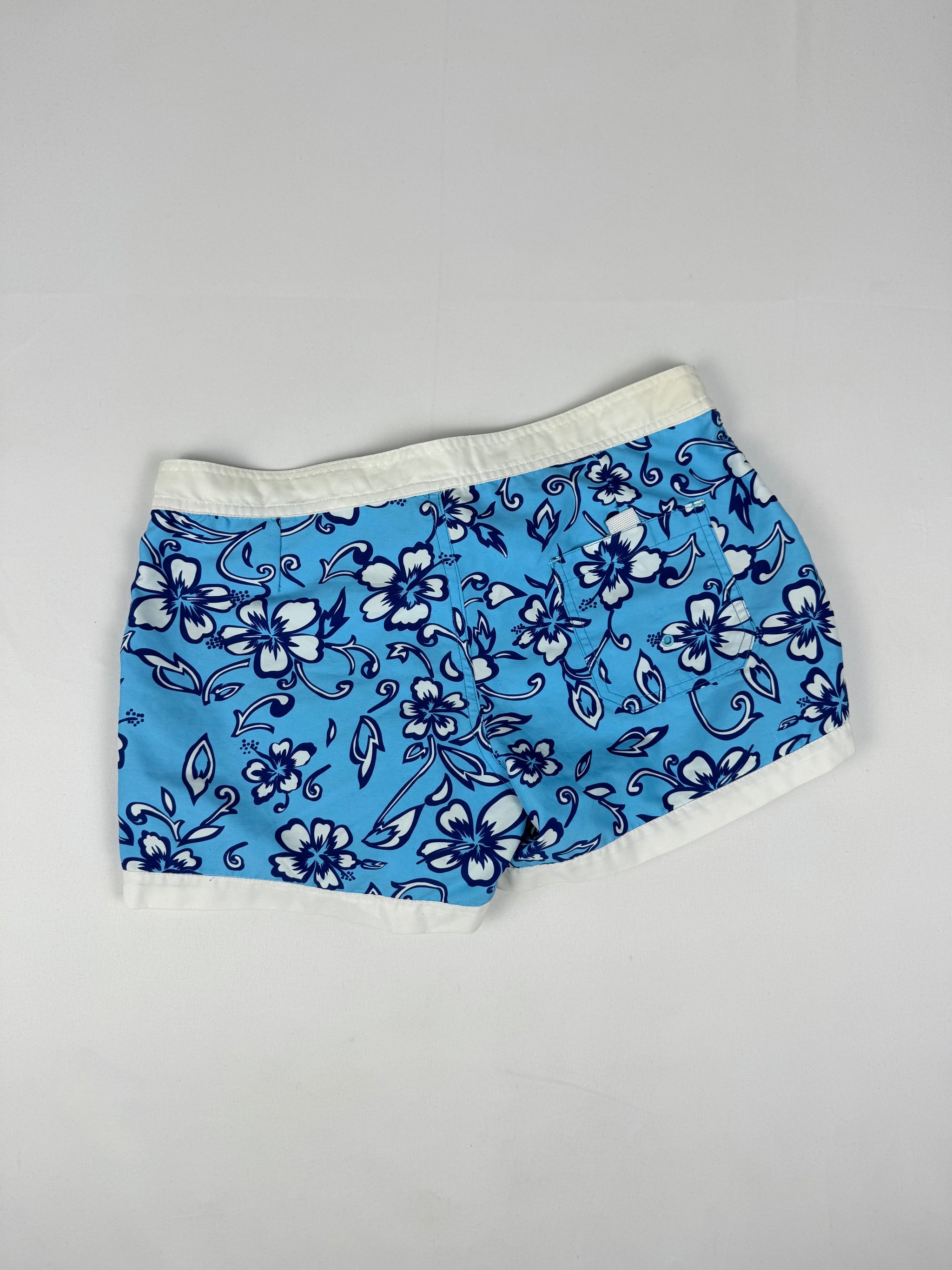 Blue beachwear low rise mini short (M/L)