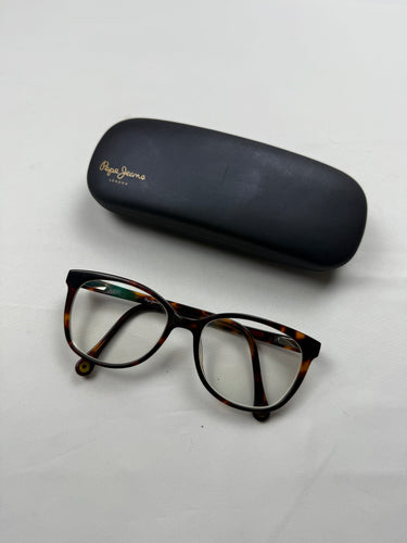 Brown logo 2000s office glasses (with prescription)