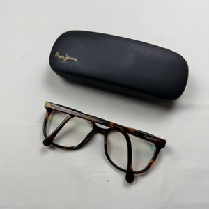 Brown logo 2000s office glasses (with prescription)