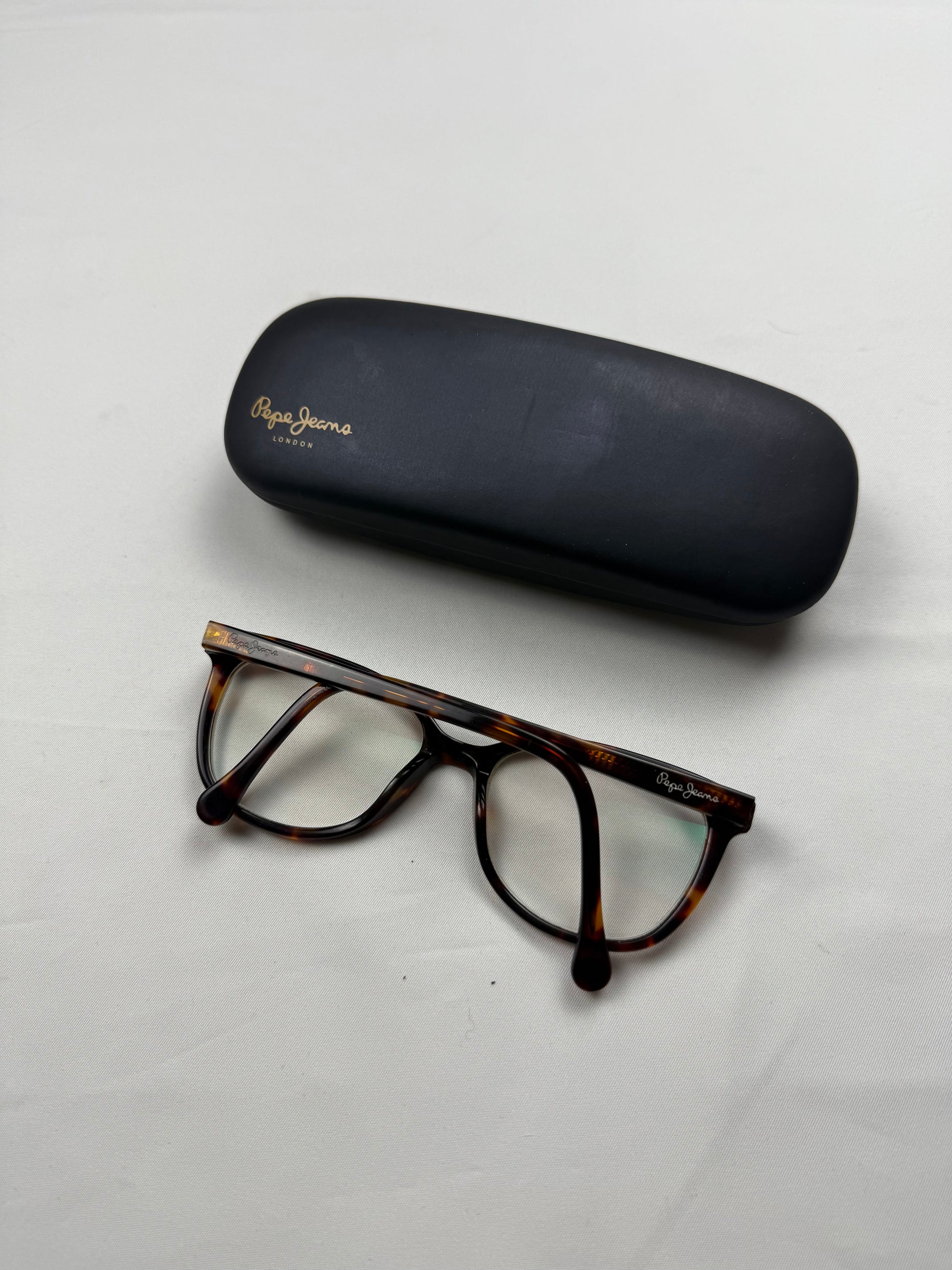 Brown logo 2000s office glasses (with prescription)