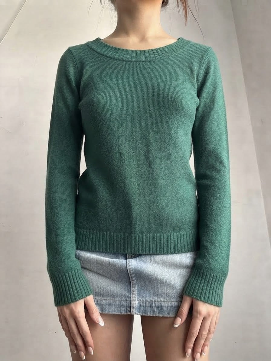 Pull vert ajusté (S)