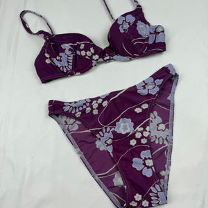 Purple floral bikini set (S)