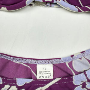 Purple floral bikini set (S)