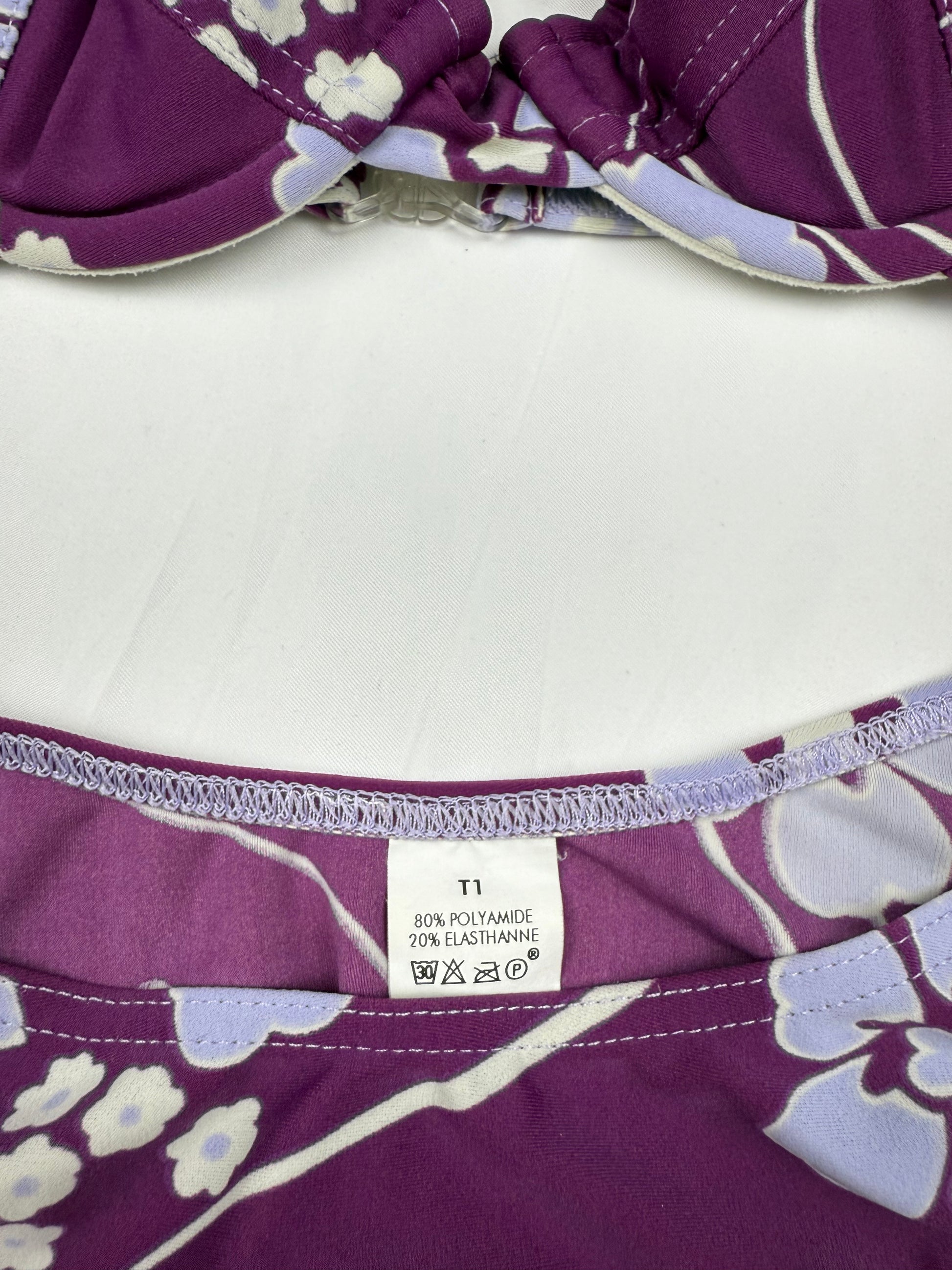 Purple floral bikini set (S)