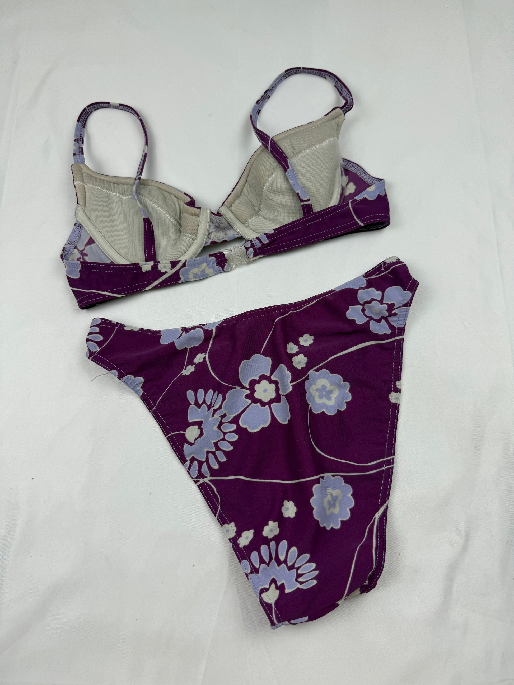 Purple floral bikini set (S)