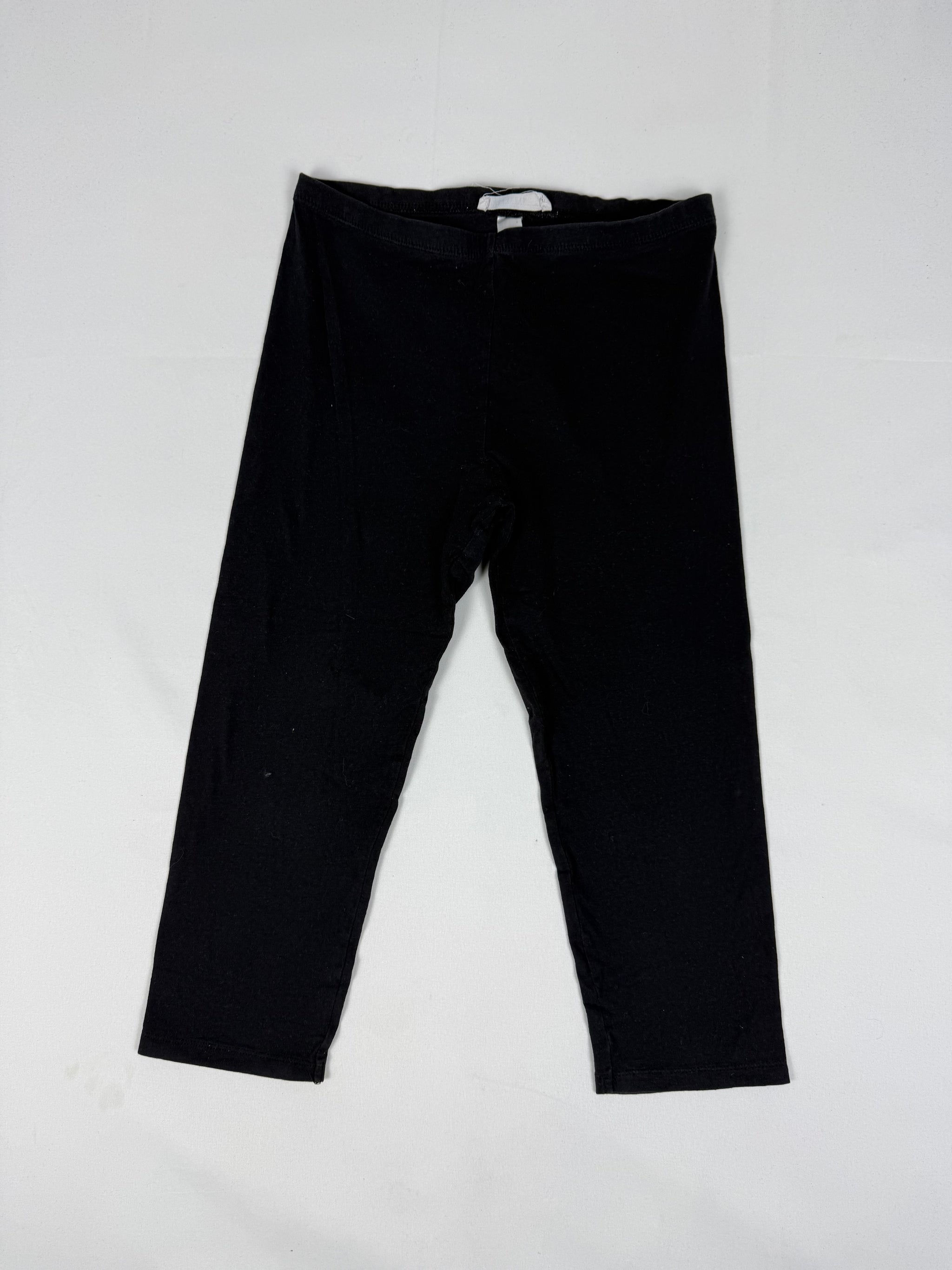 Black cotton low rise capri leggings pants (S/M)