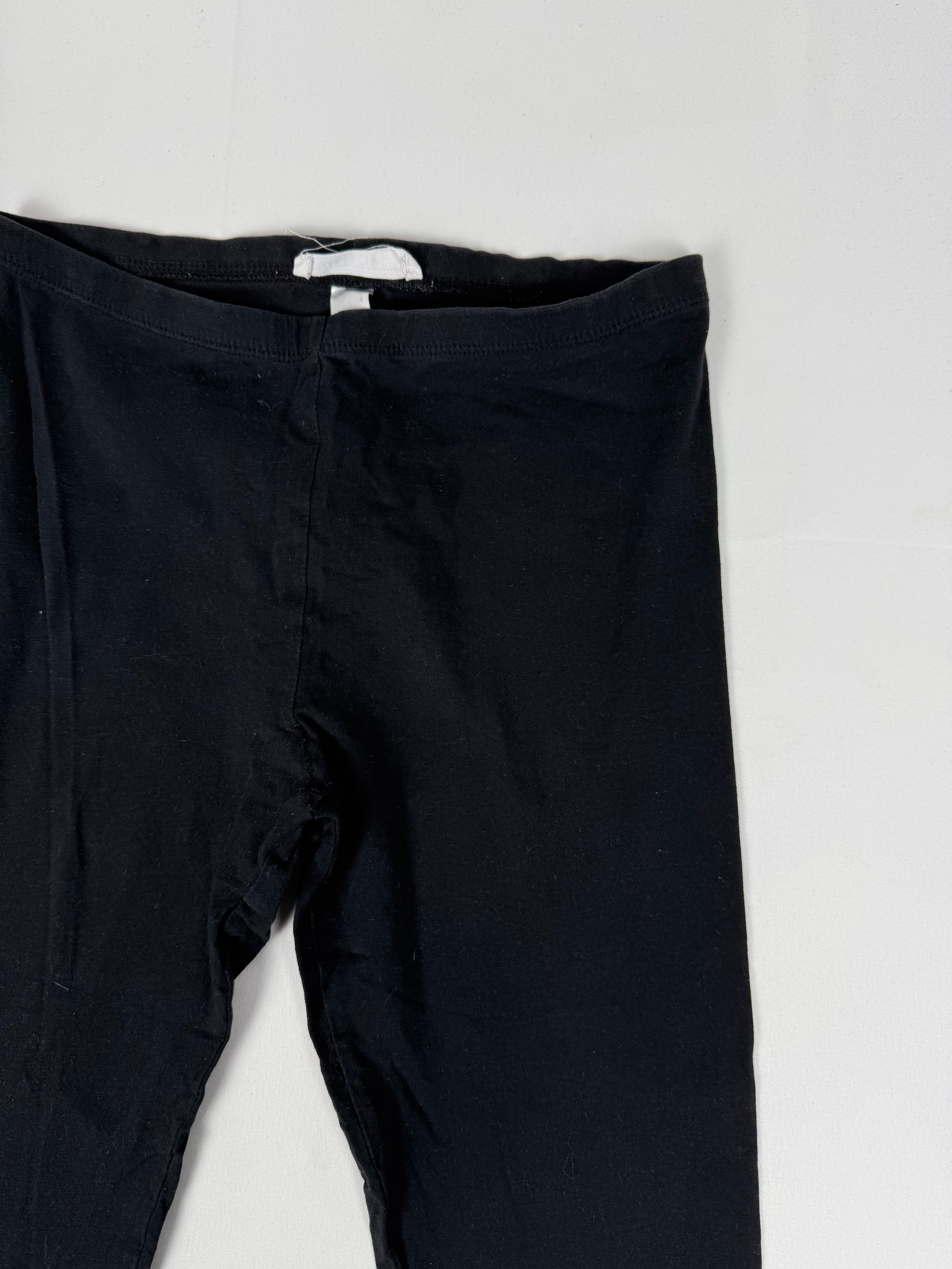 Black cotton low rise capri leggings pants (S/M)