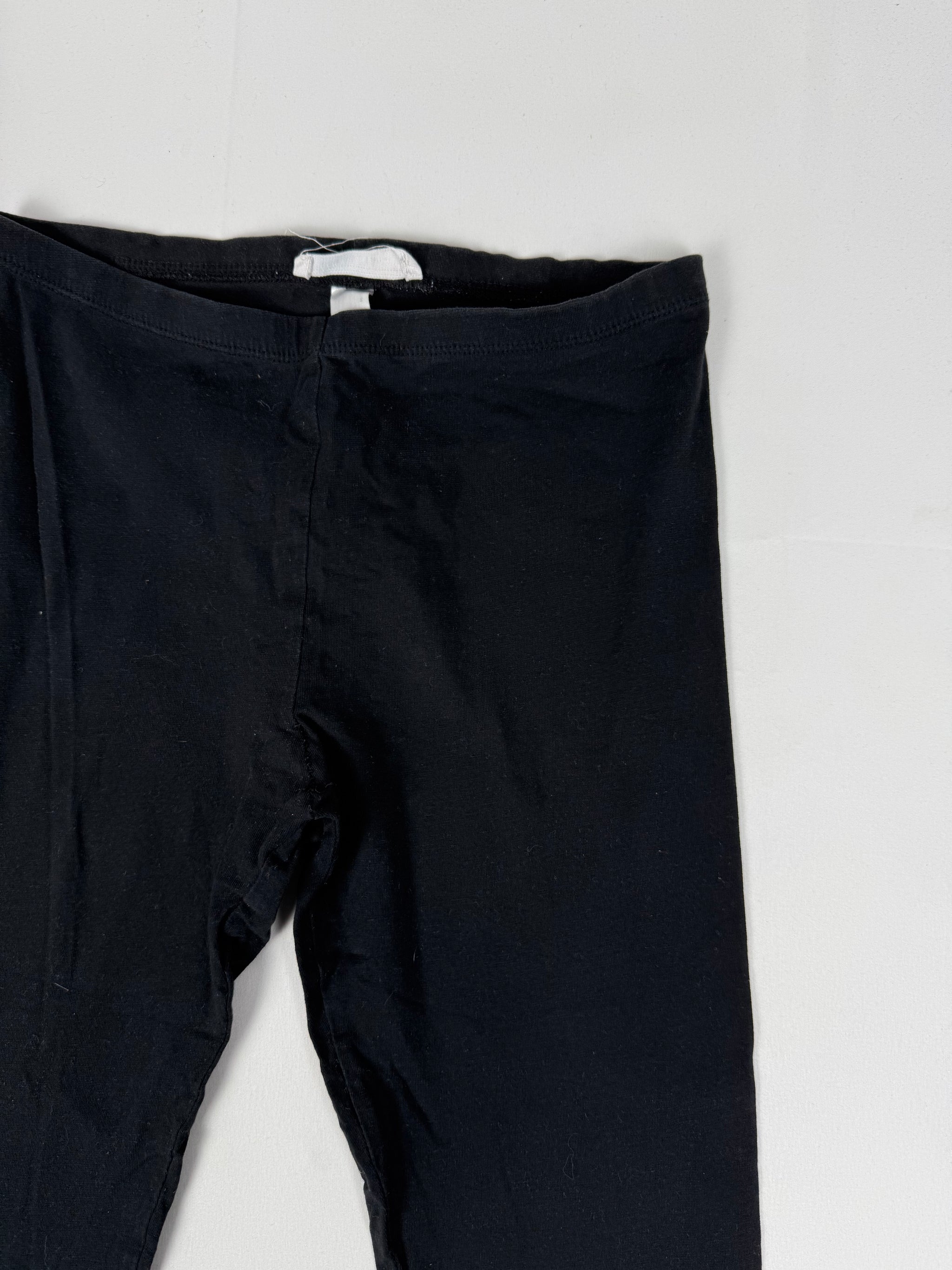 Black cotton low rise capri leggings pants (S/M)