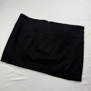 Black buckle belt mini skirt (XL)