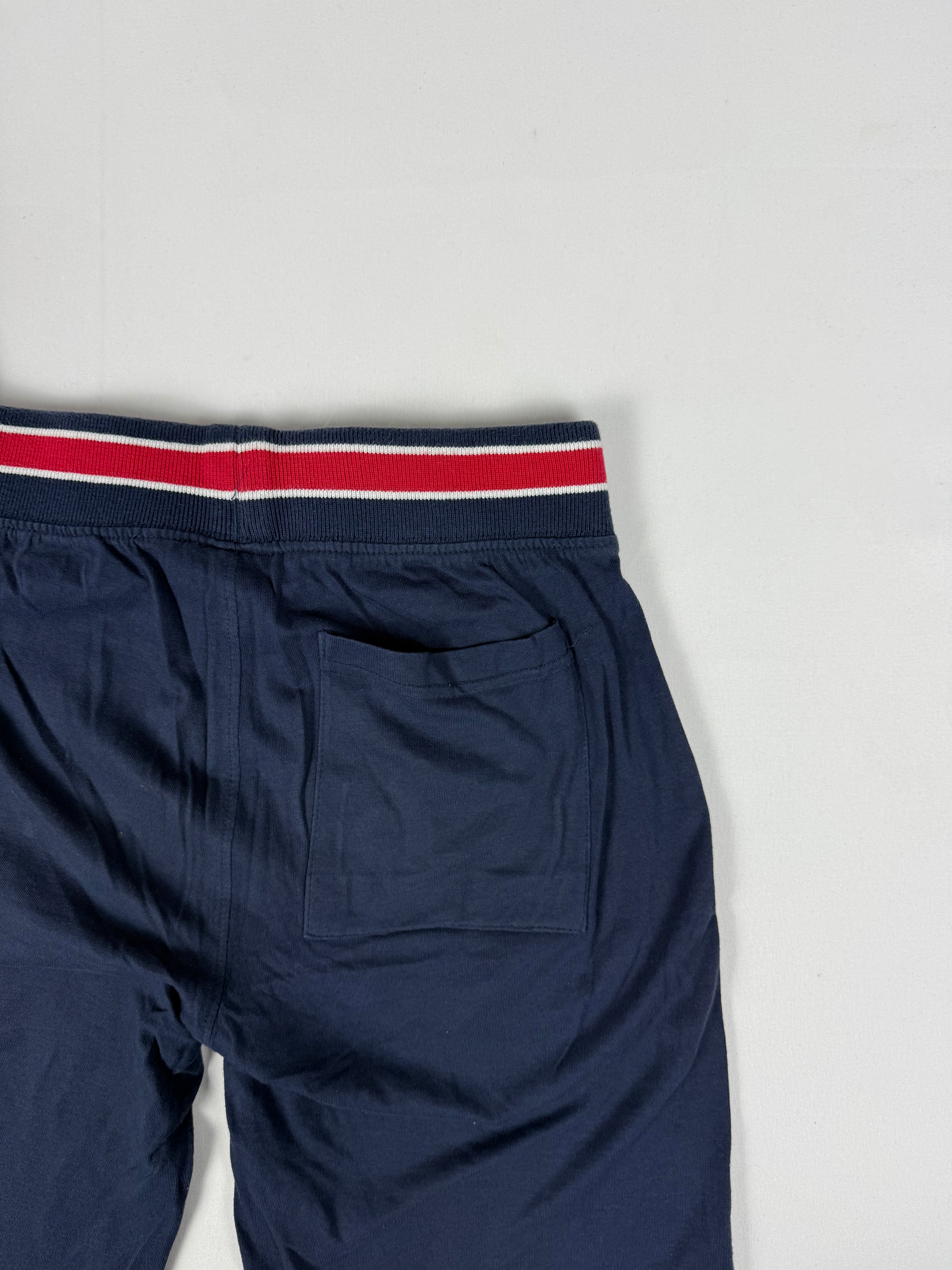 Navy activewear low rise shorts + top set (XS/S)