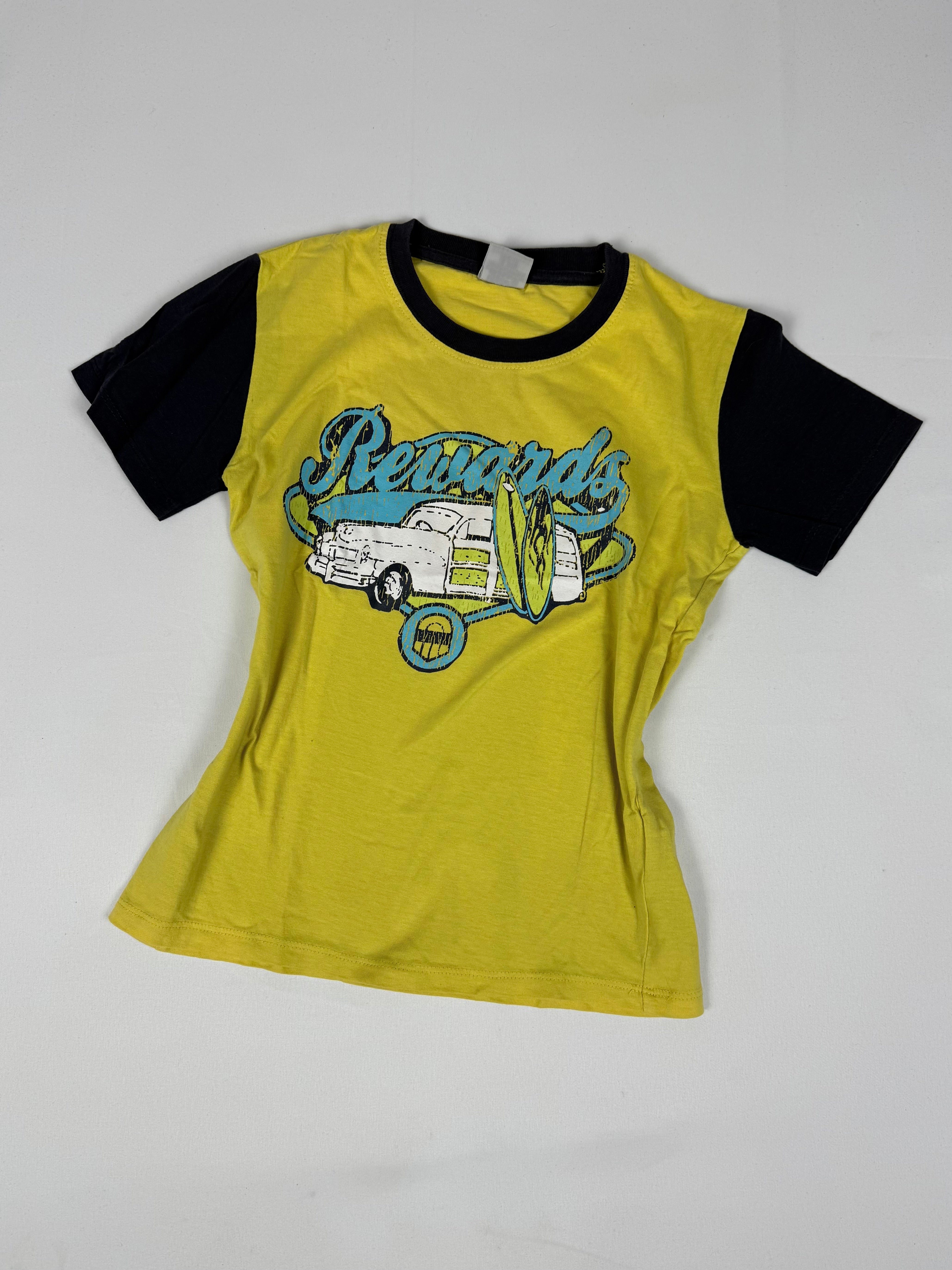 Yellow graphic cotton tee (XS)