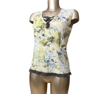 Green graphic tank top (L)