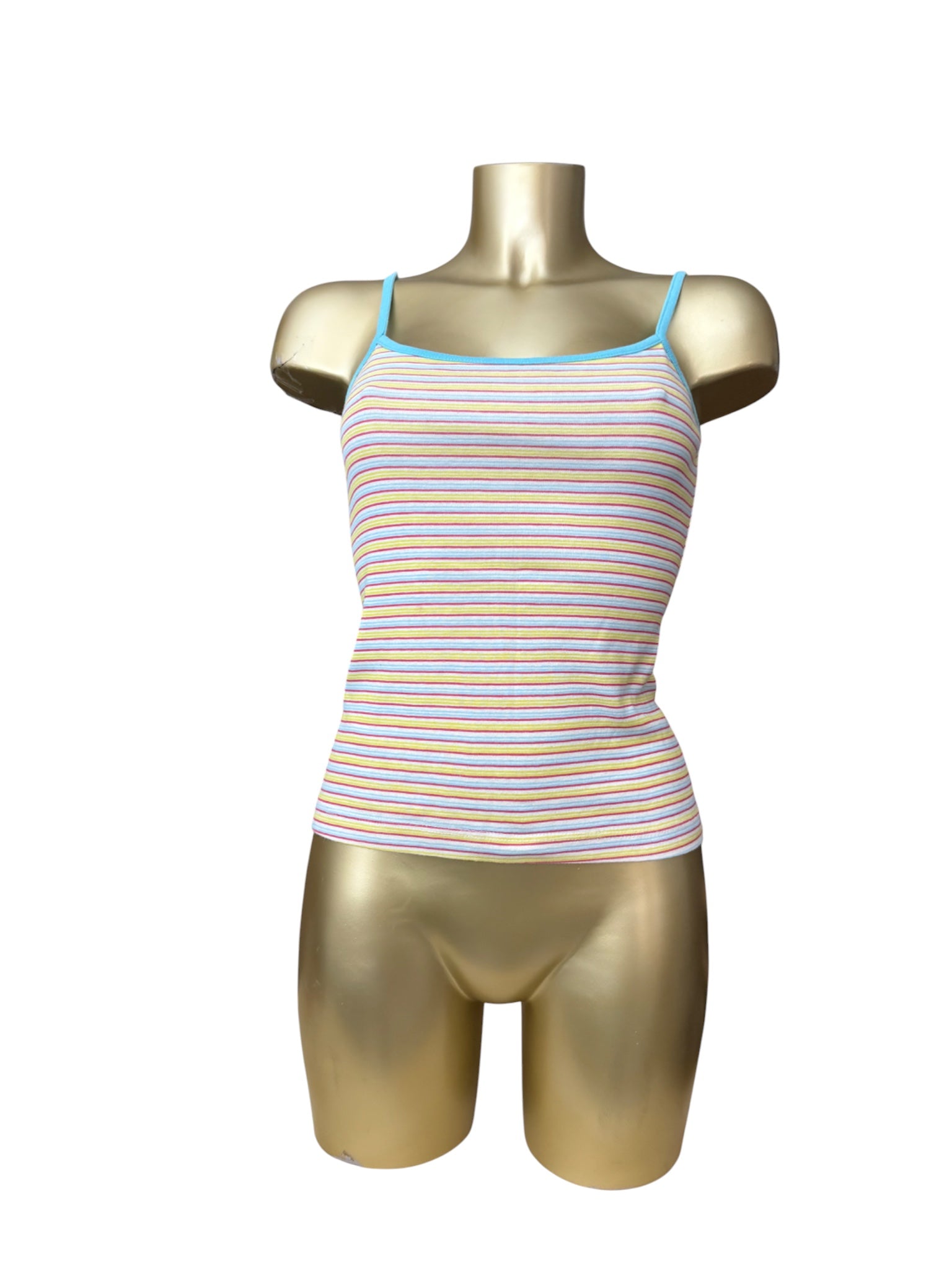 Yellow striped cotton cami top (M/L)