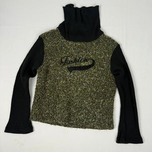 Khaki turtleneck jumper (XS)