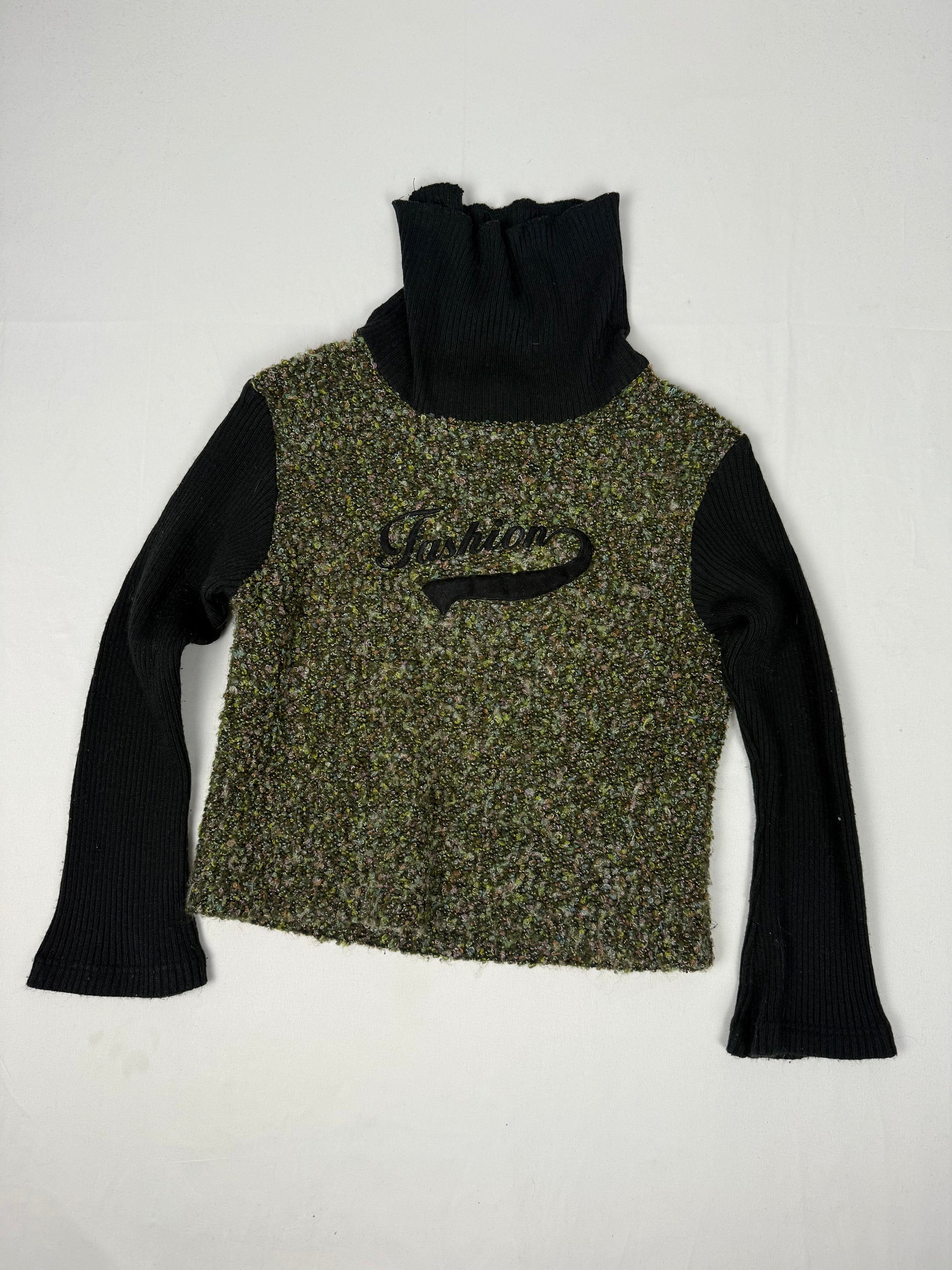 Khaki turtleneck jumper (XS)