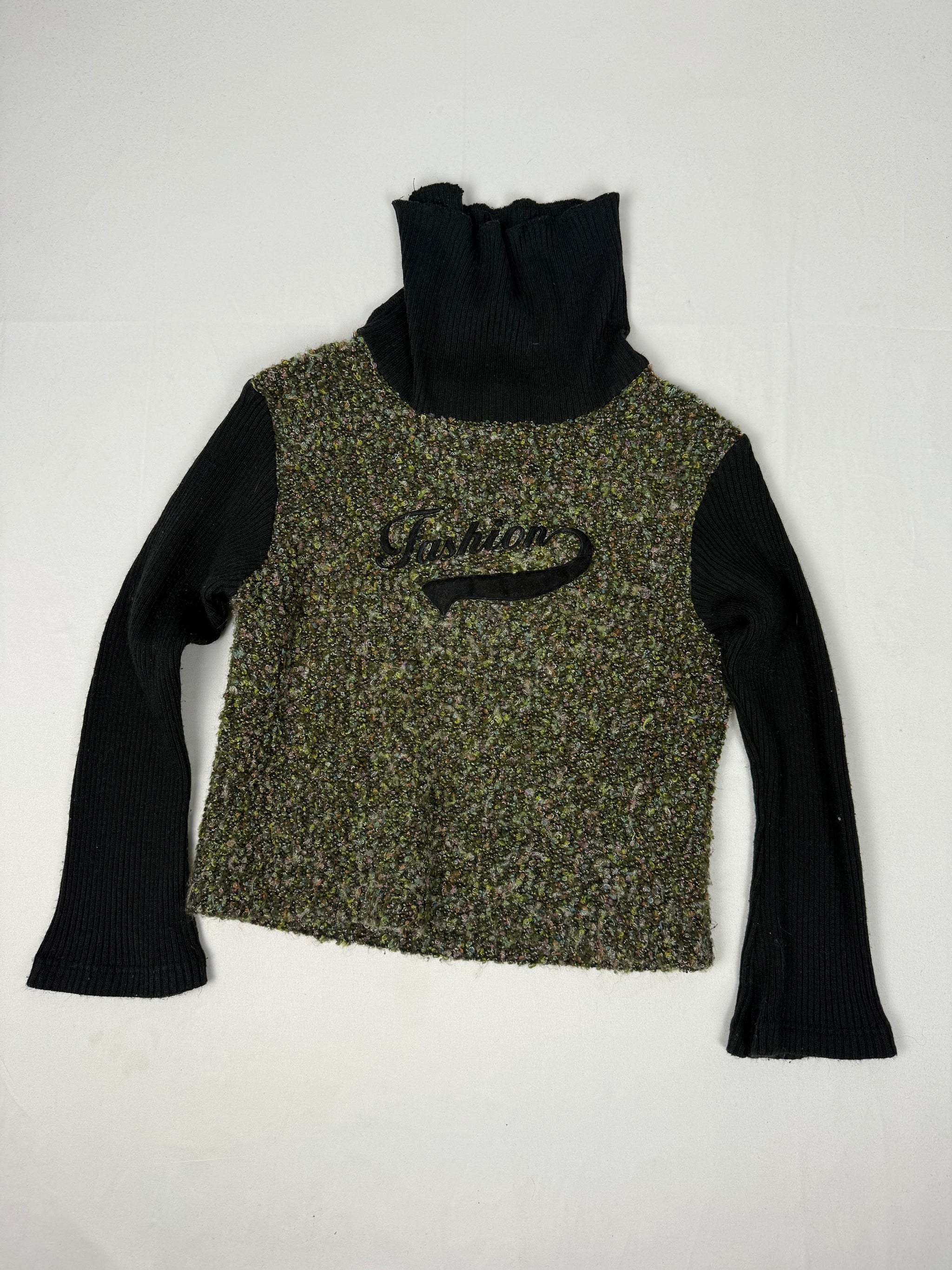 Khaki turtleneck jumper (XS)