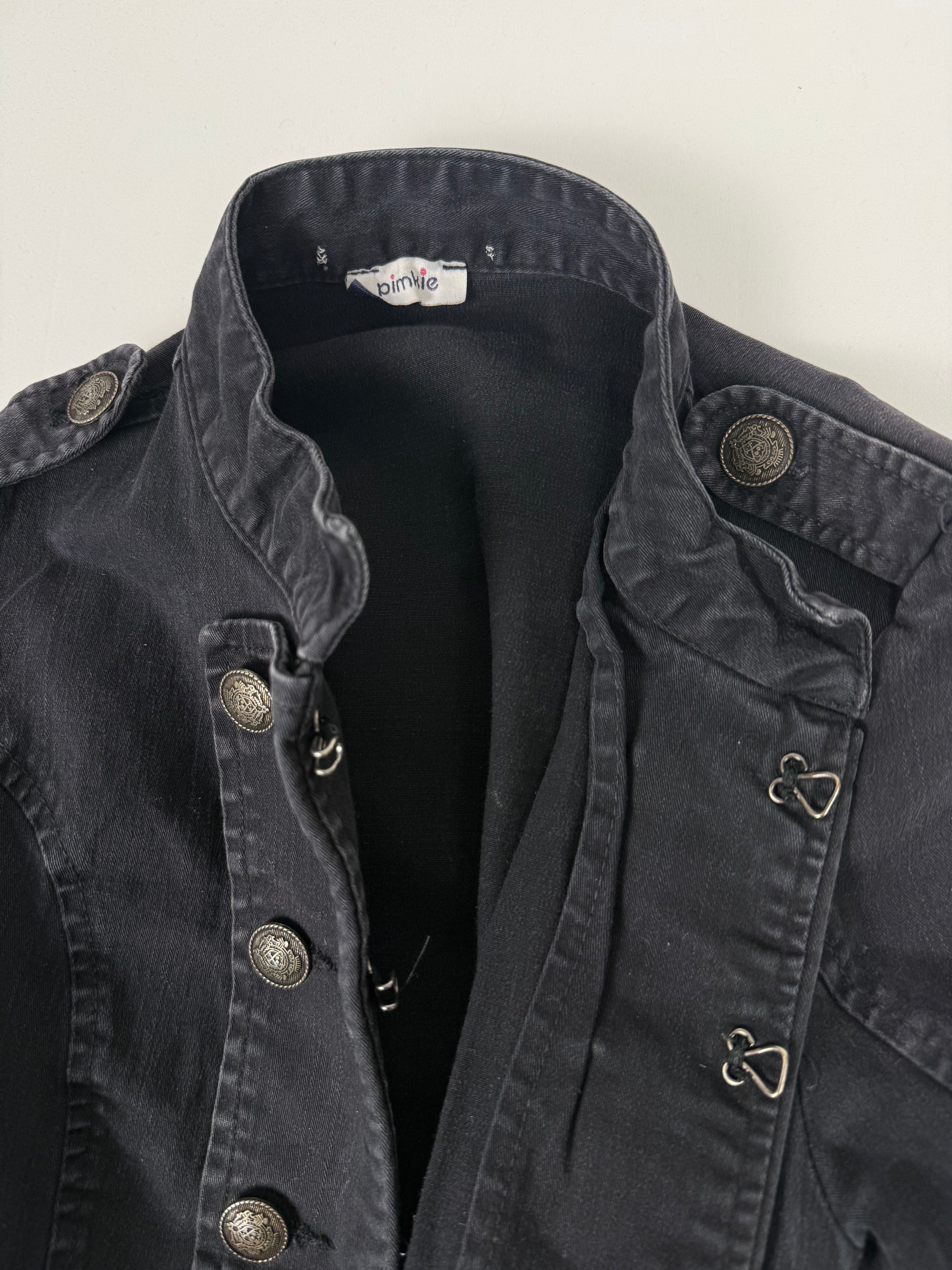 Blazer de bureau noir zippé (M)