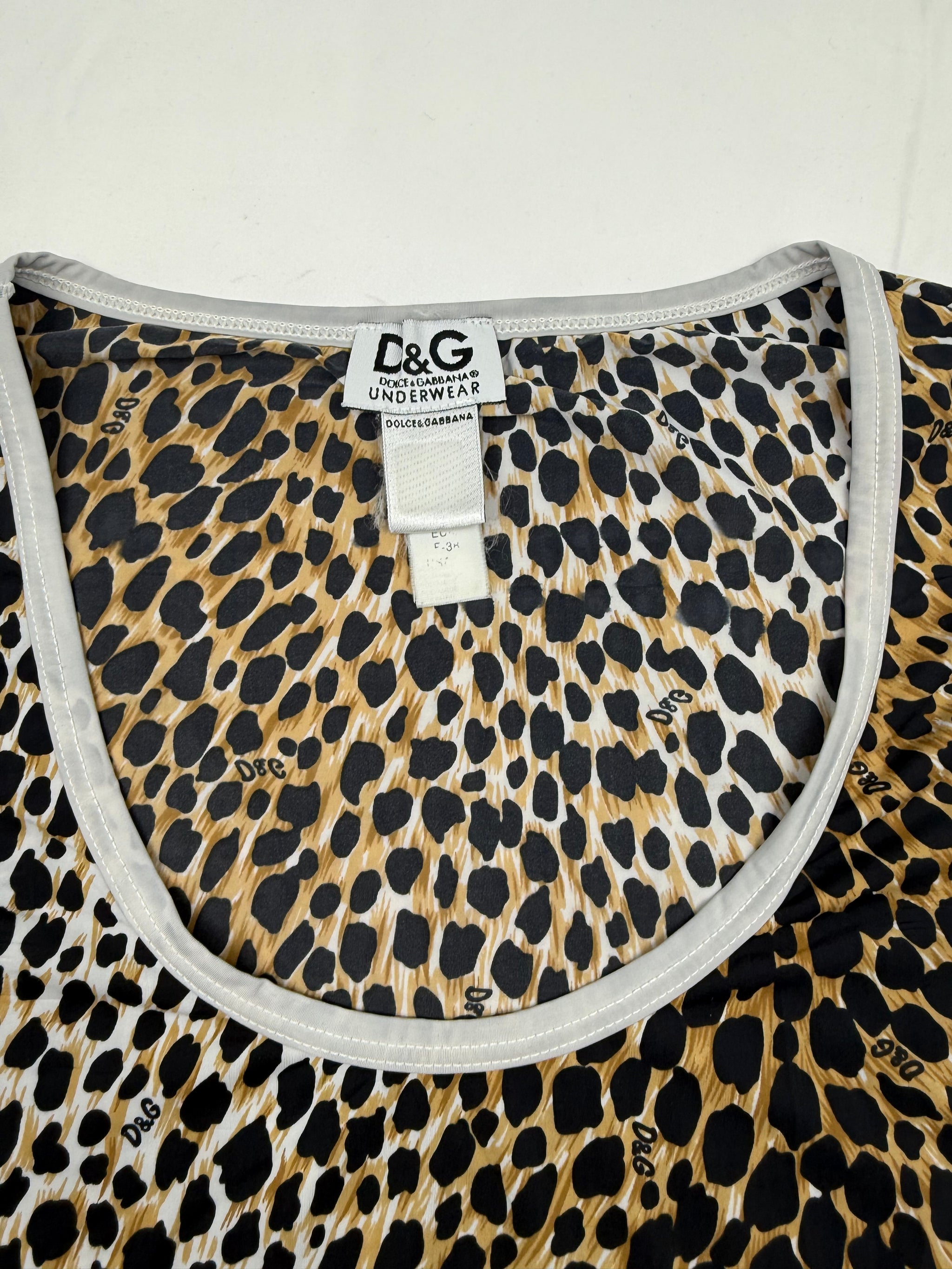 Panther print lycra tight fit tee (XS/S)