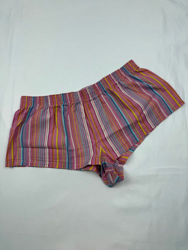 Pink striped 100% cotton low rise mini short (S)