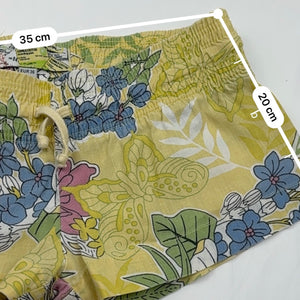 Yellow floral low rise mini short (XS/S)