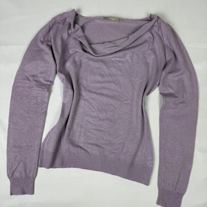 Lilac off shoulder cotton jumper (M/L)