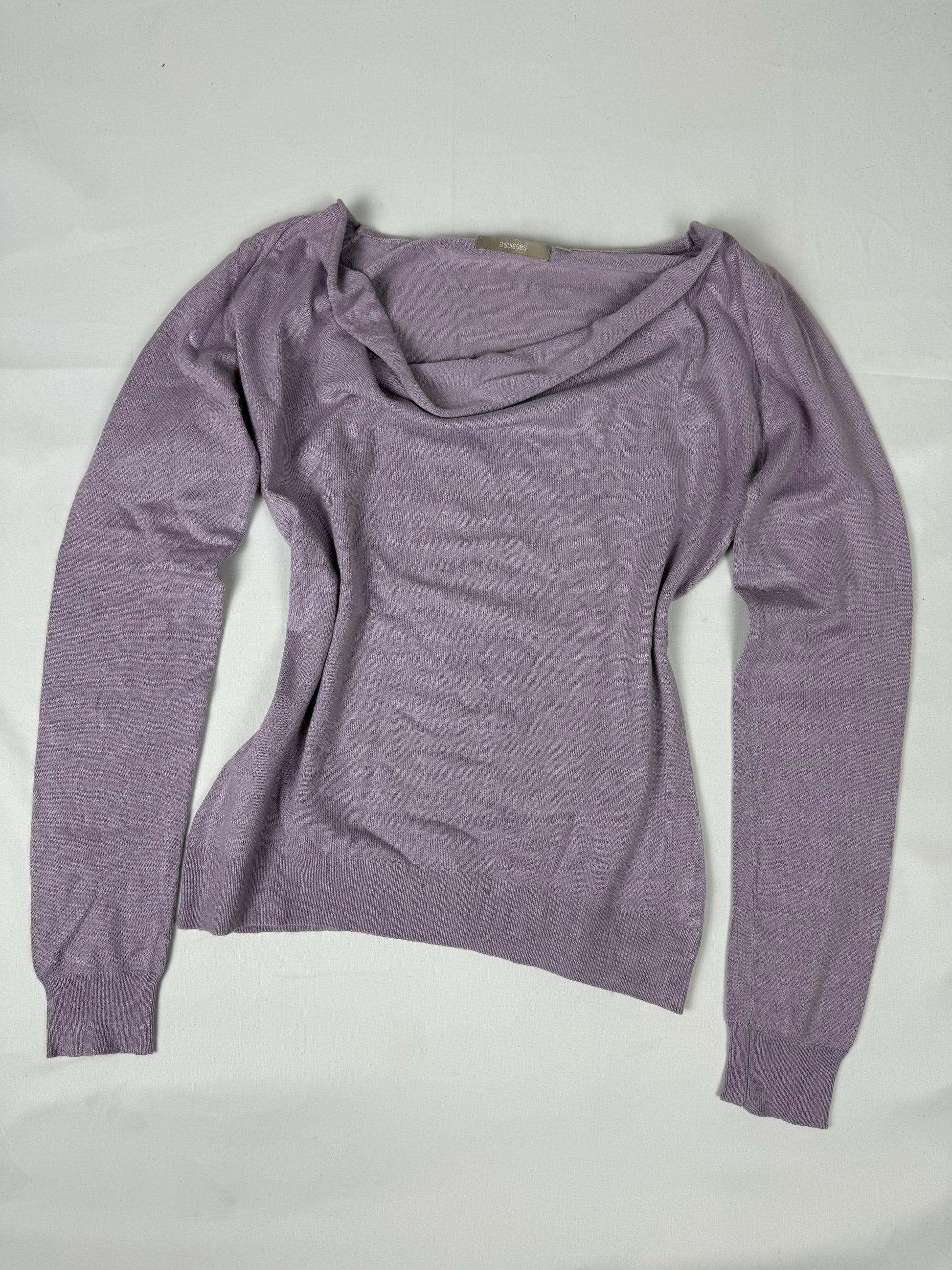 Lilac off shoulder cotton jumper (M/L)