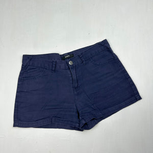 Navy blue cotton mid rise mini short (XS)