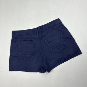 Navy blue cotton mid rise mini short (XS)