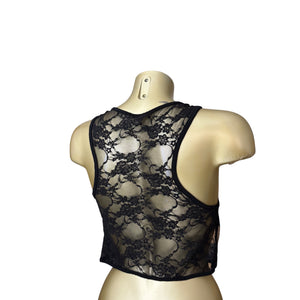 Black lace see trough bolero top (S/M)
