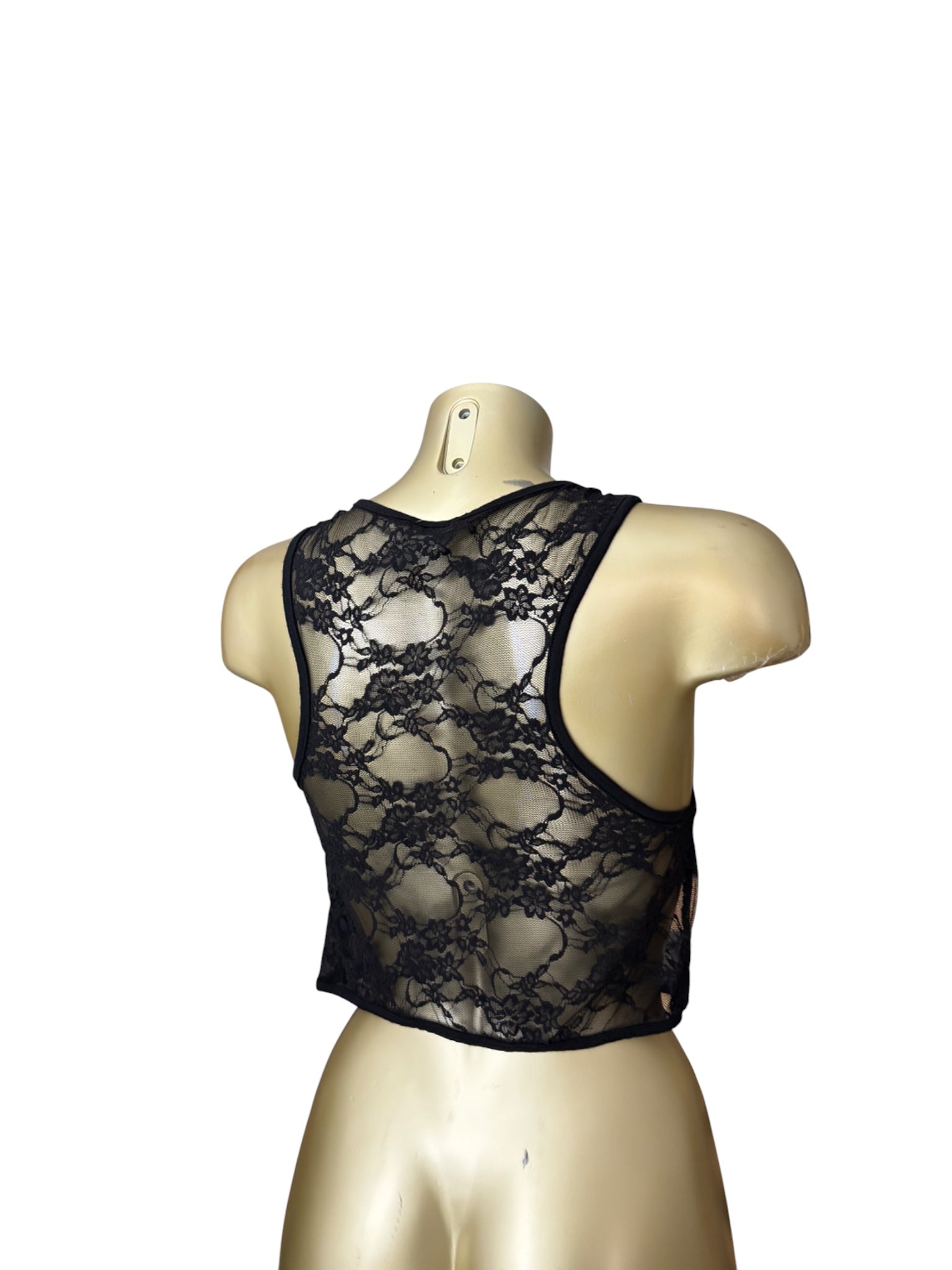 Black lace see trough bolero top (S/M)