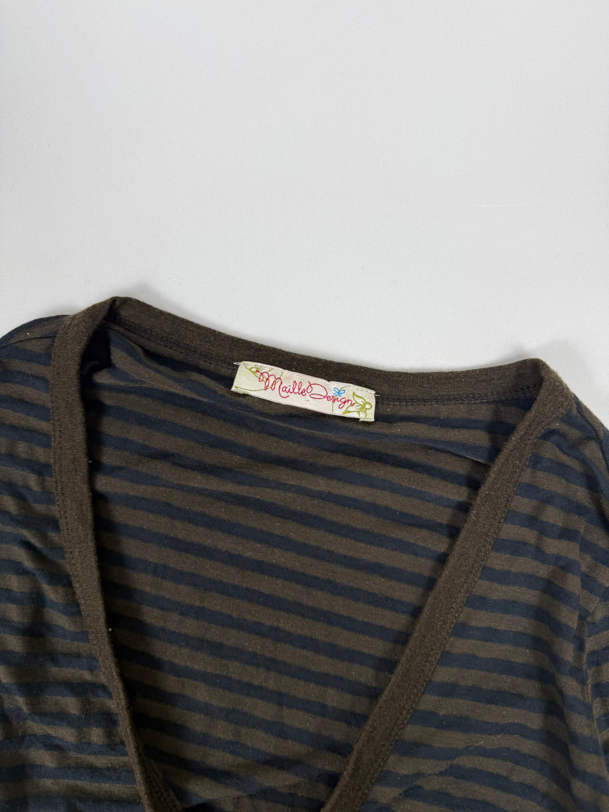 Brown striped bolero top (L)
