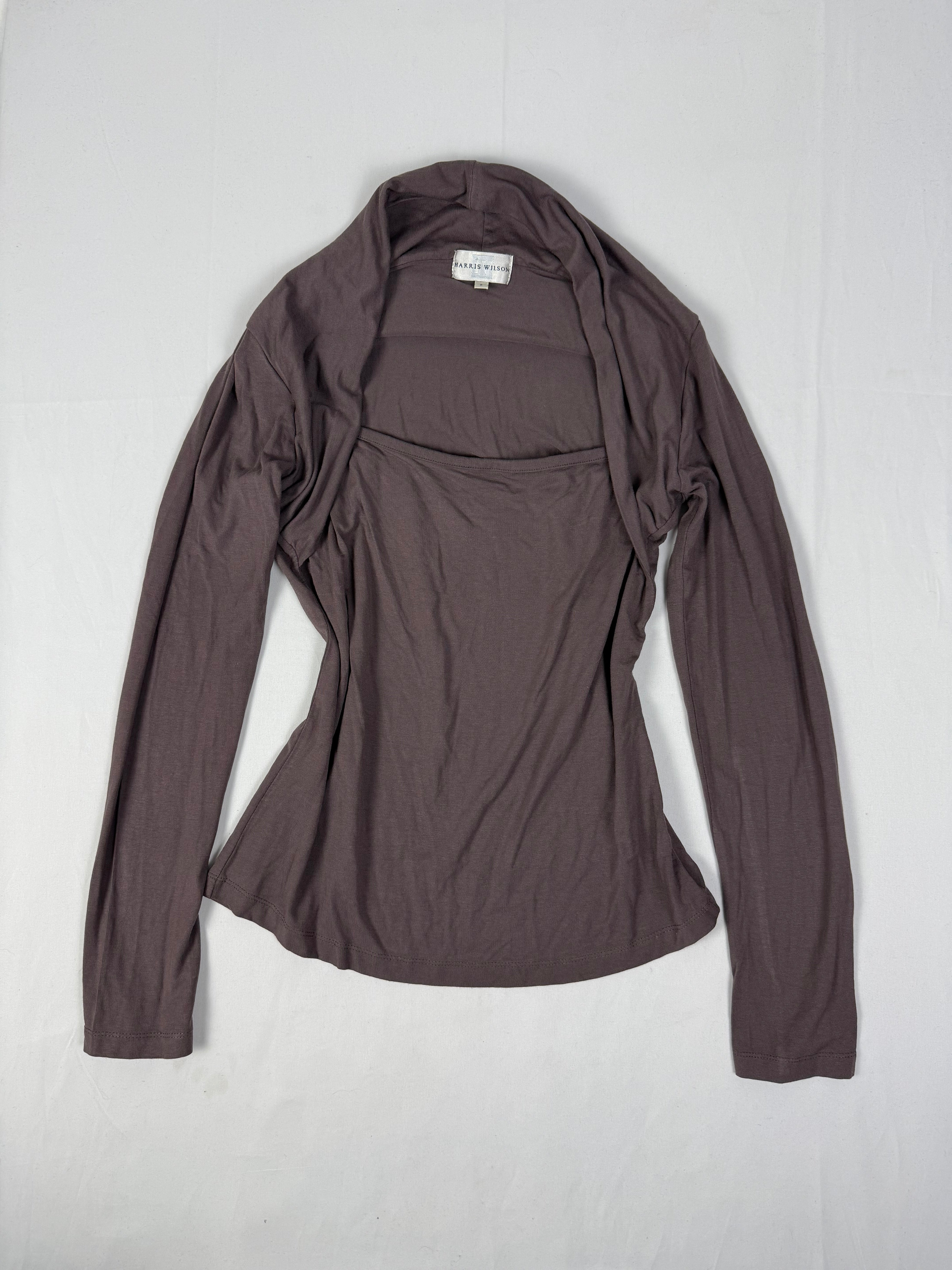 Brown stretchy long sleeves top (M/L)