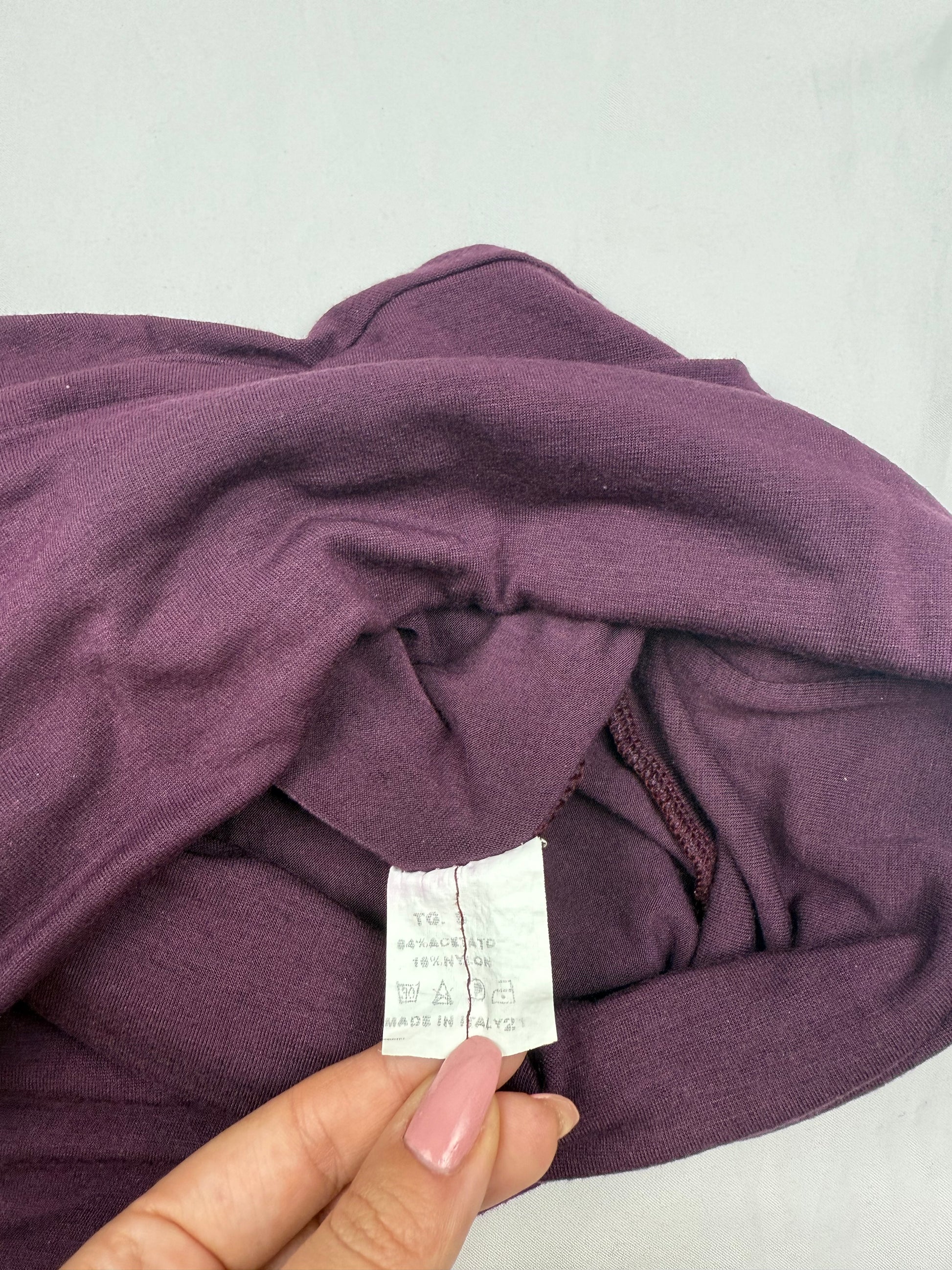 Cotton low rise pleated mini skirt (S)
