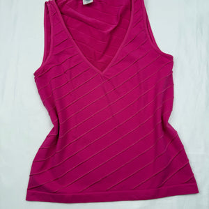 Pink striped super stretchy tank top (S/M)