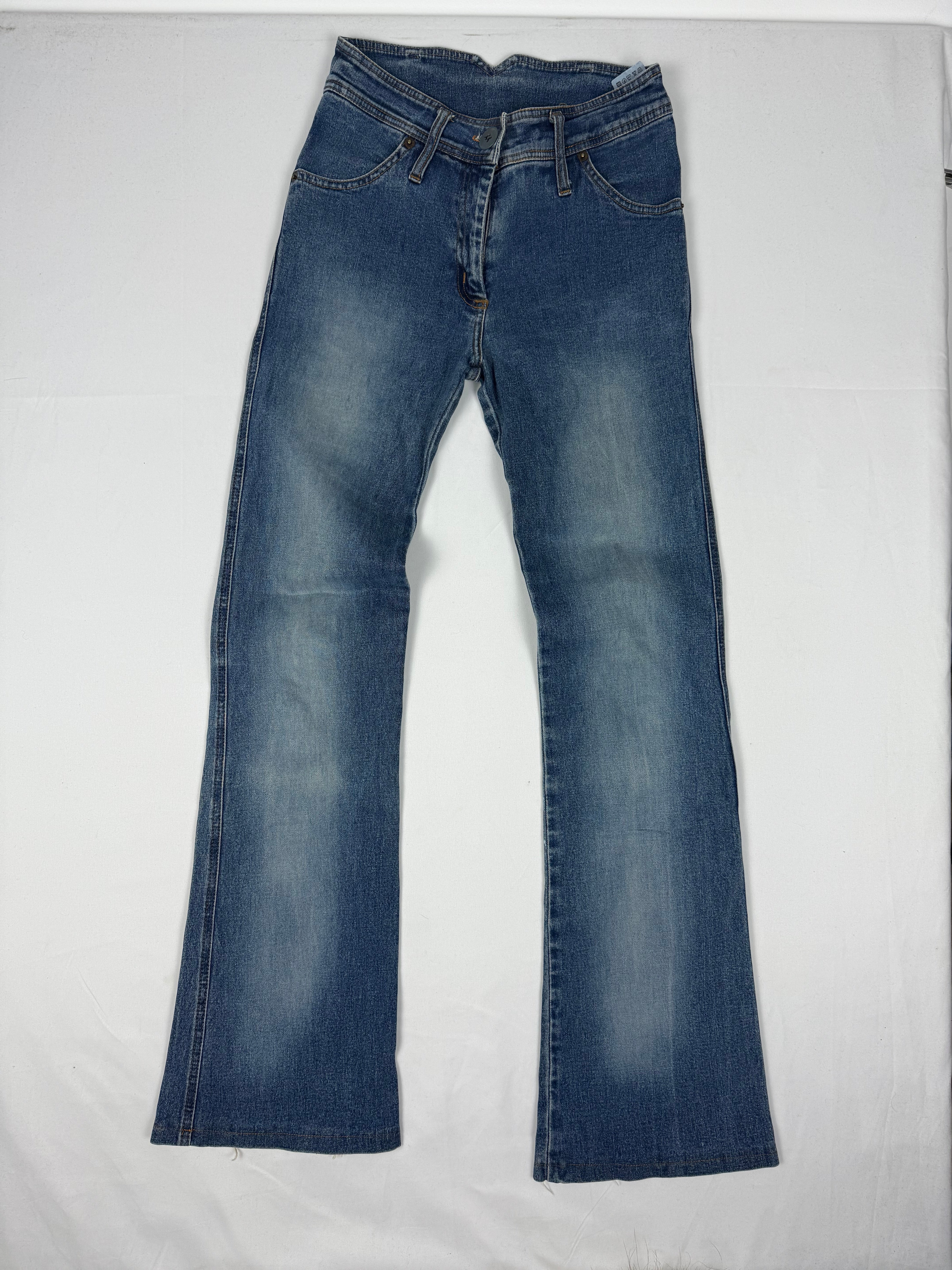 Navy low rise flare pants (XS)