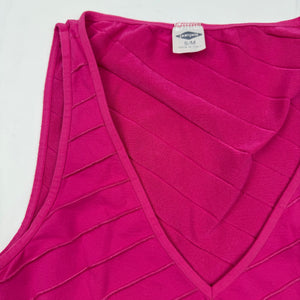 Pink striped super stretchy tank top (S/M)