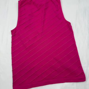 Pink striped super stretchy tank top (S/M)