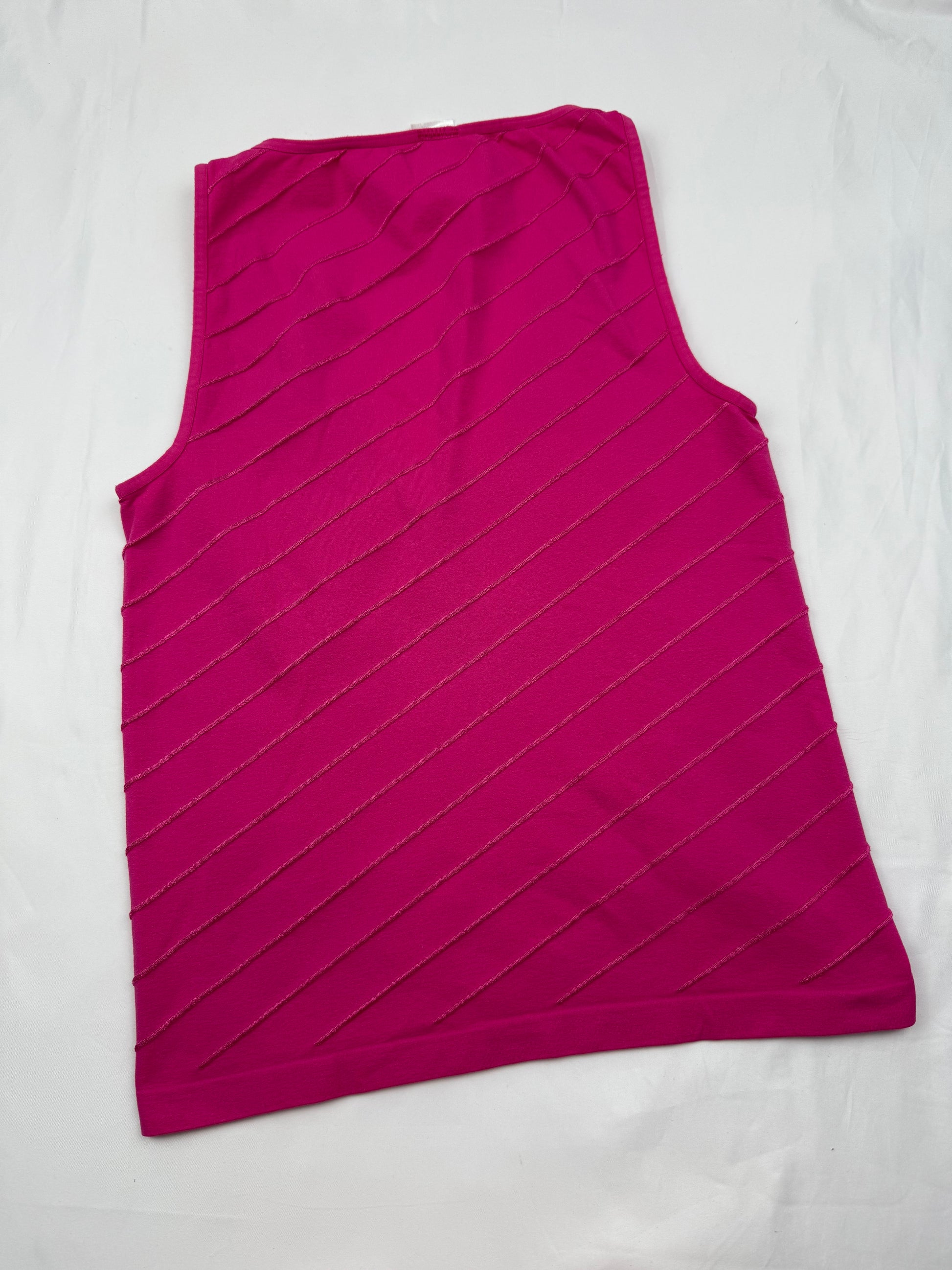 Pink striped super stretchy tank top (S/M)