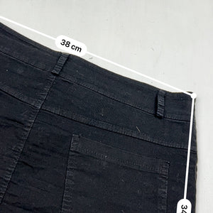 Black denim low rise mini skirt (S/M)