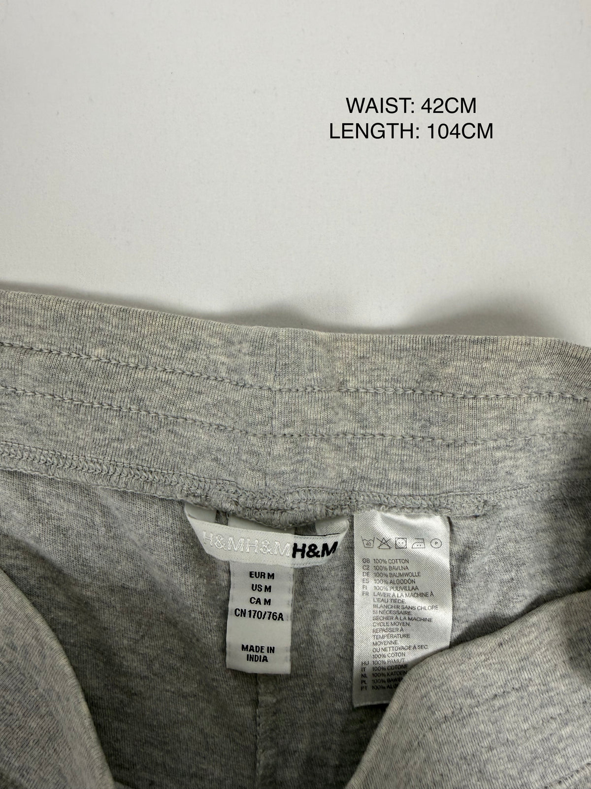 Grey low rise baggy pants (L)