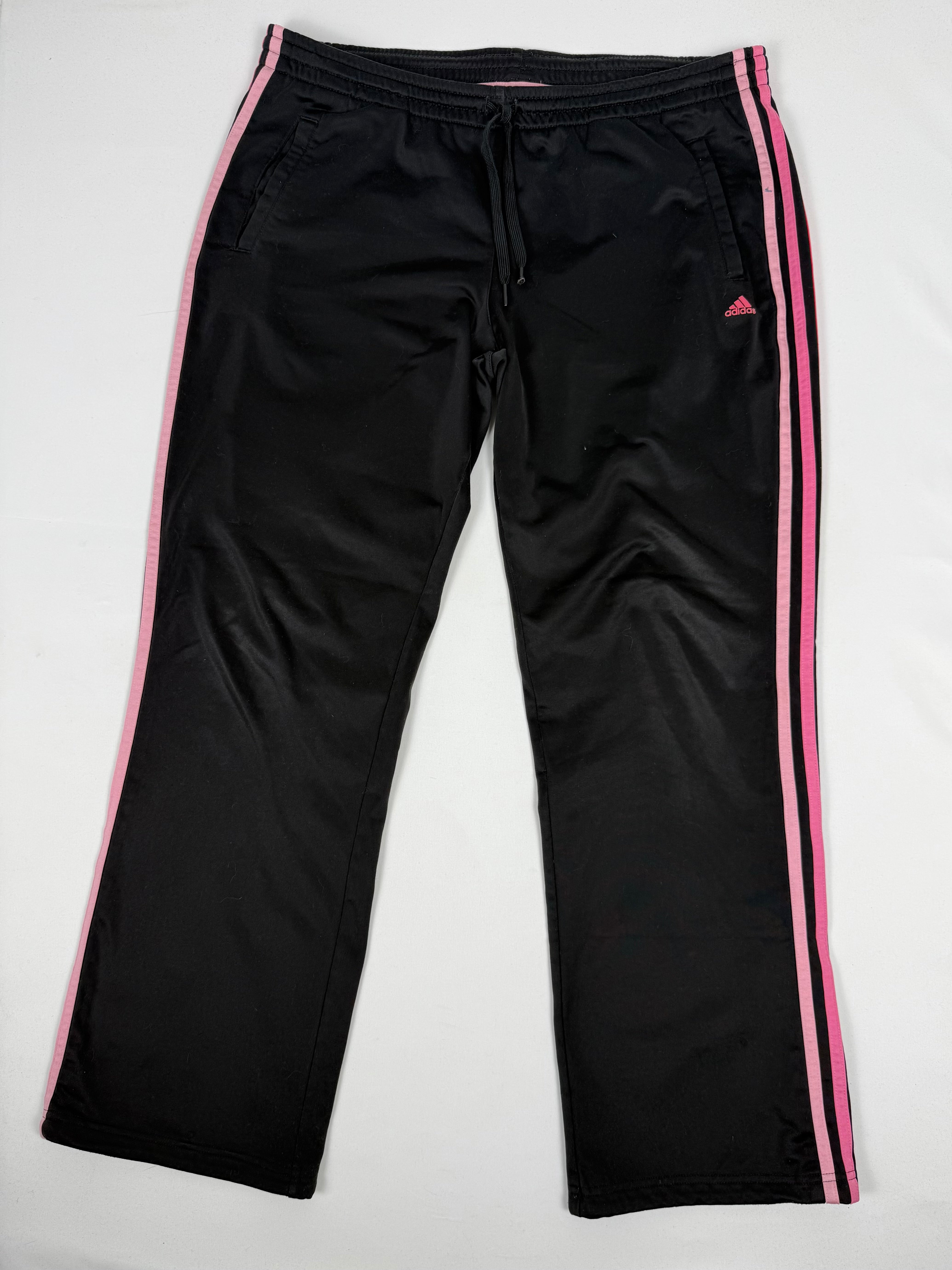 Pantalon droit taille basse en jean noir (XS)