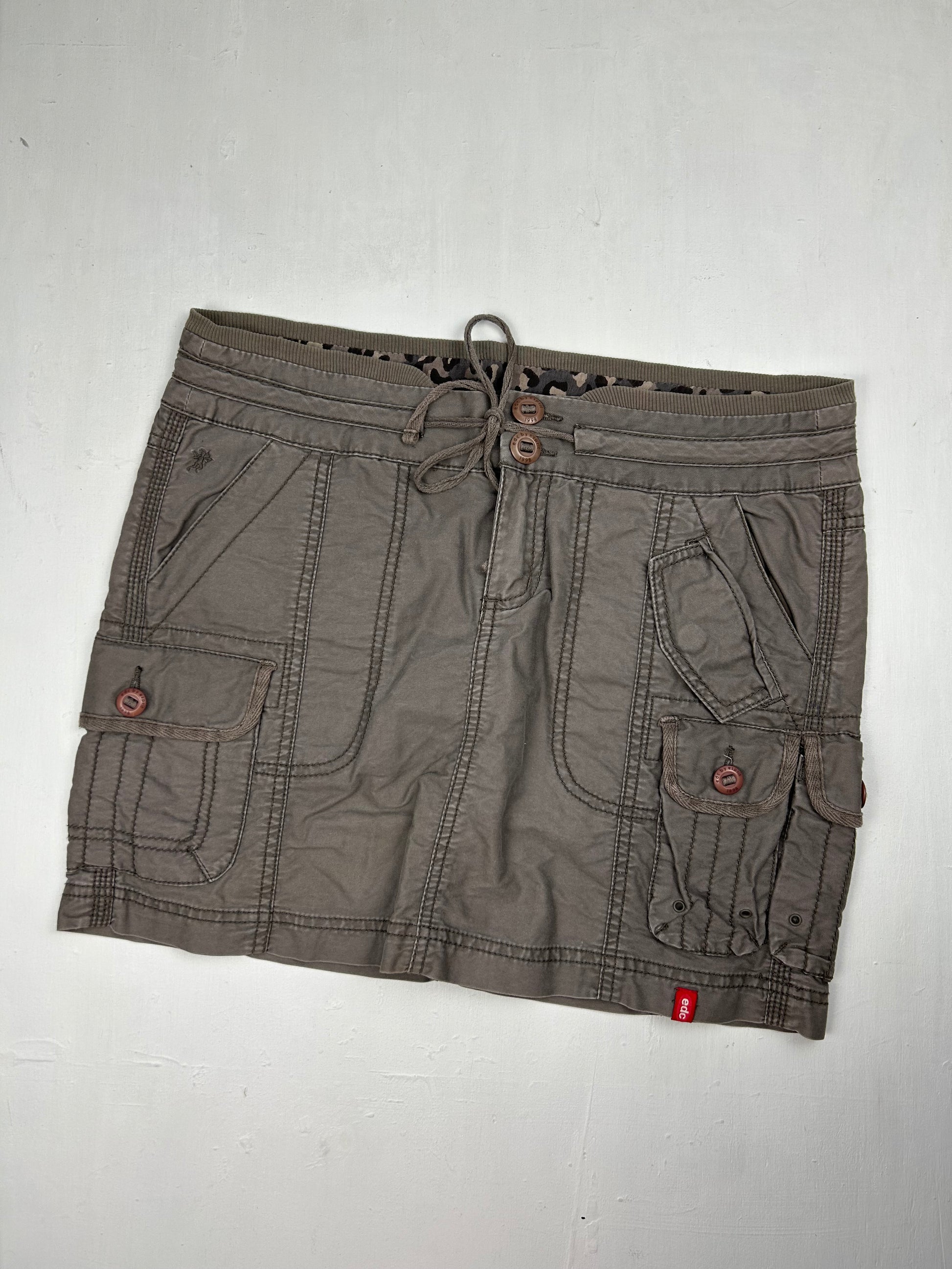 Brown cargo 100% cotton mini skirt (M/L)