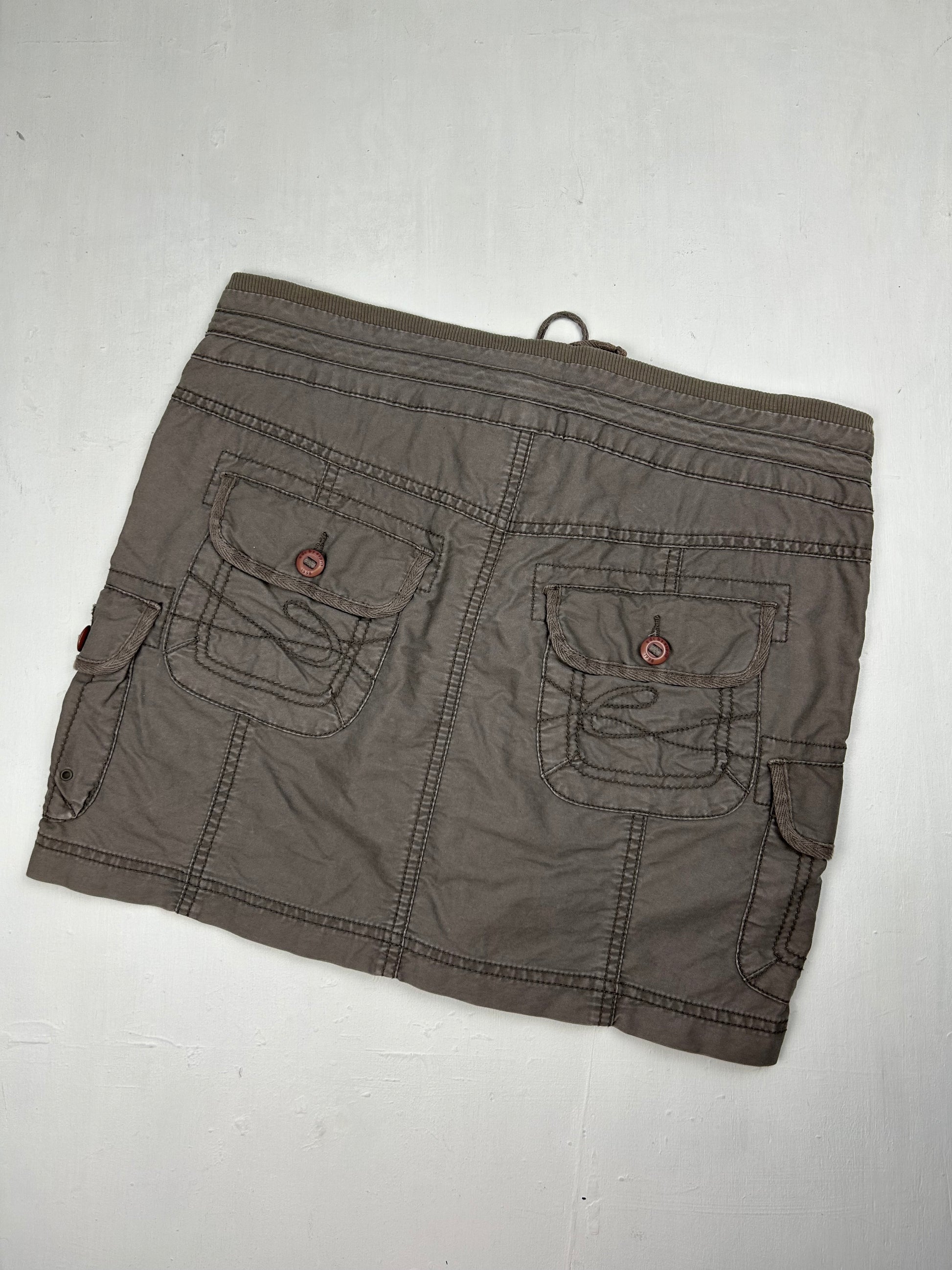 Brown cargo 100% cotton mini skirt (M/L)