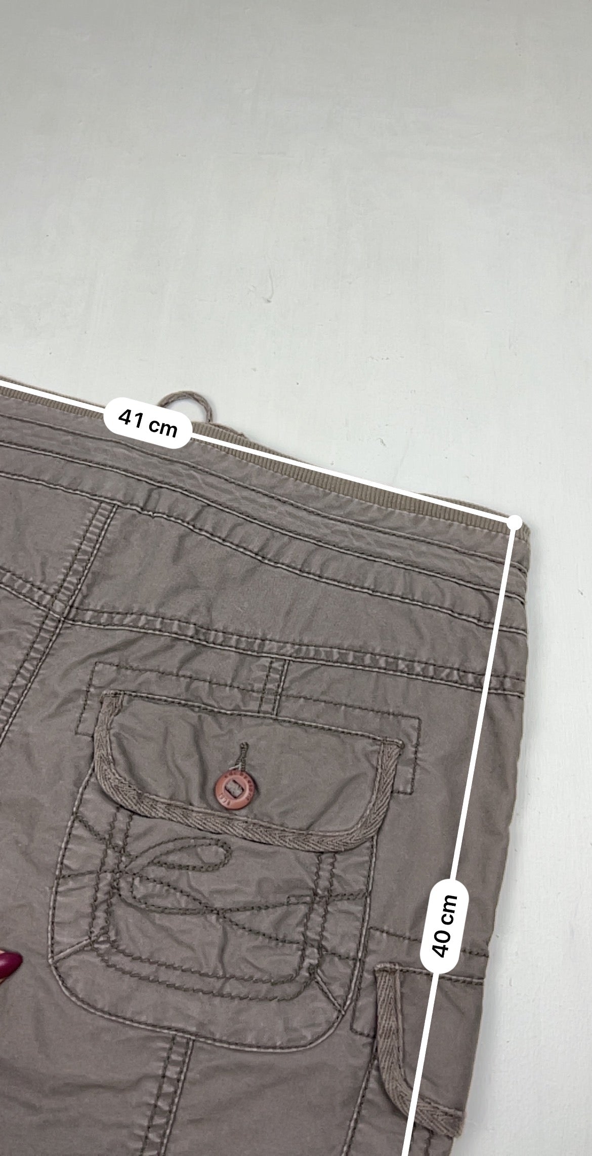 Brown cargo 100% cotton mini skirt (M/L)