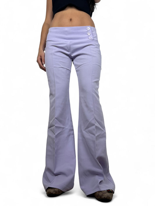 Lilac low rise office flare pants (M/L)
