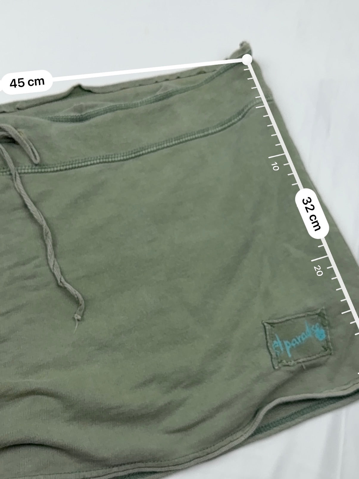 Khaki cotton low rise mini skort (L/XL)