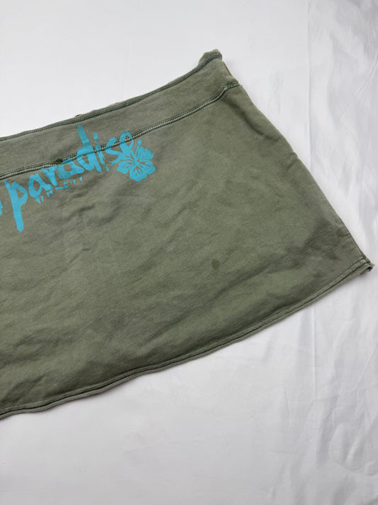 Khaki cotton low rise mini skort (L/XL)