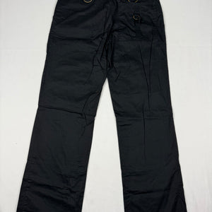 Black cargo low rise baggy pants (S)