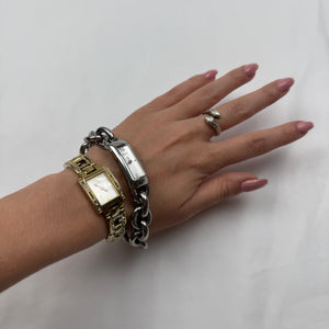 Vintage silver inox  jewelry watch